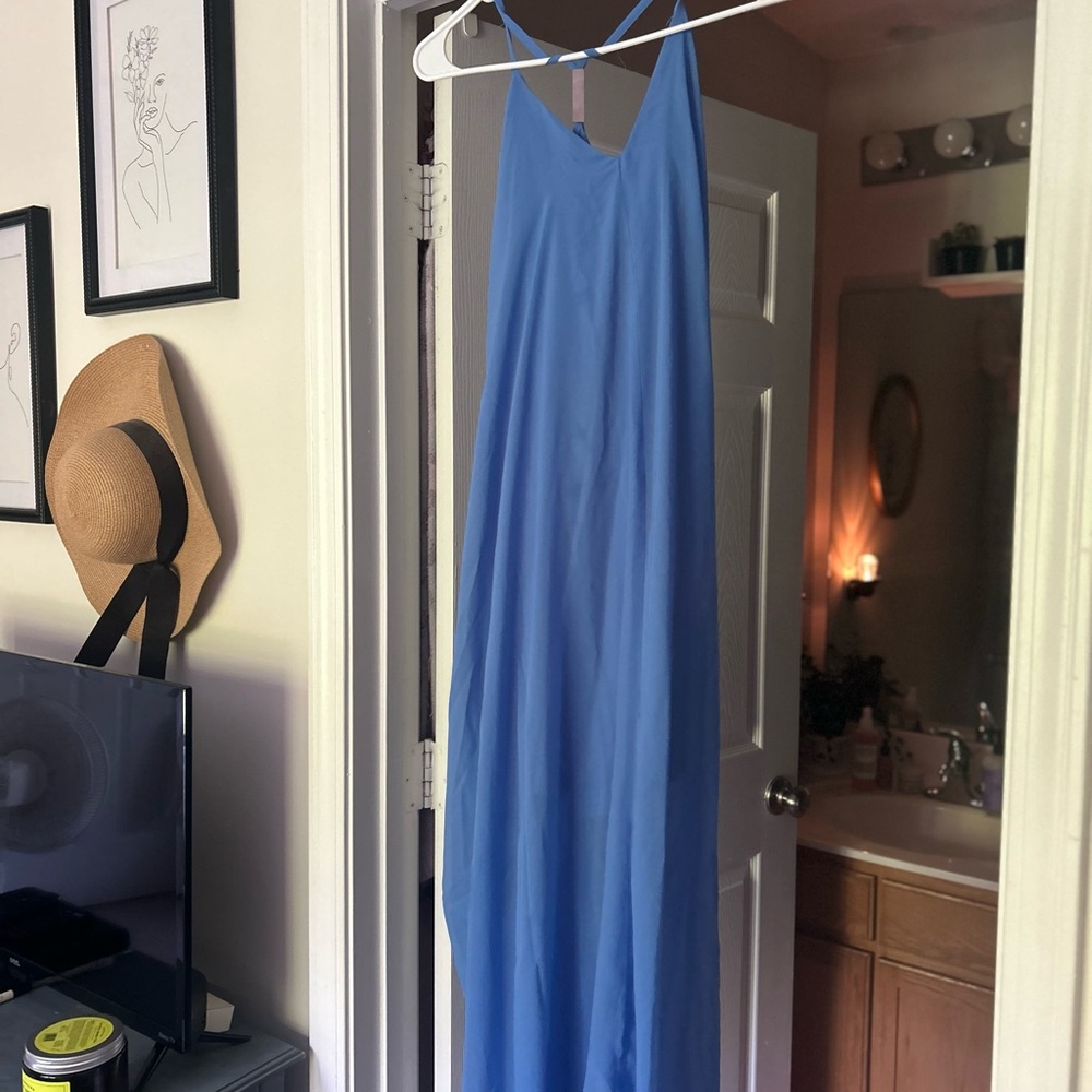 Elegant Blue Maxi Dress